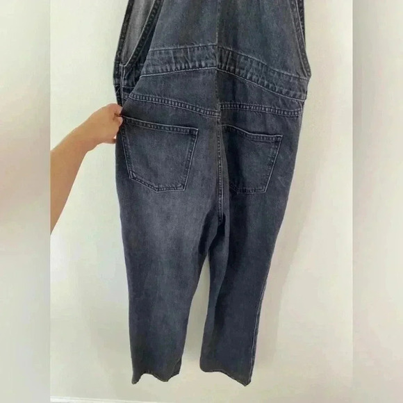 FRAME Denim Classic Jean Overalls in Blackwater Black Wash Sz S NWT READ DESC - Picture 6 of 6